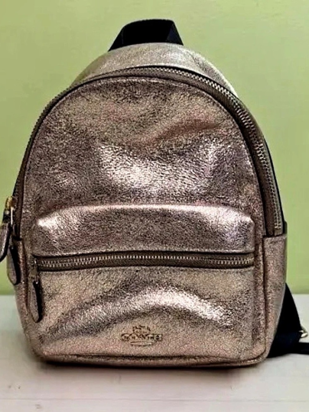 Coach Mini Charlie Backpack Metallic Brown